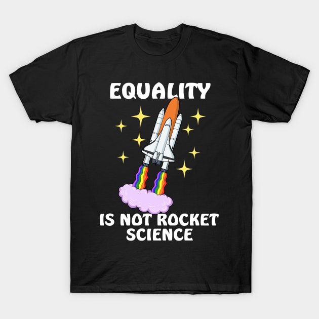 Gay Pride Gift Design LGBT Equality Not Rocket Science Raglan Baseball Tee T-Shirt by Linco